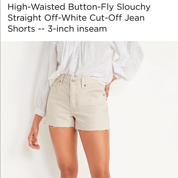 🍦NEW Off-White High-Rise Old Navy Shorts - Picture 5 of 6